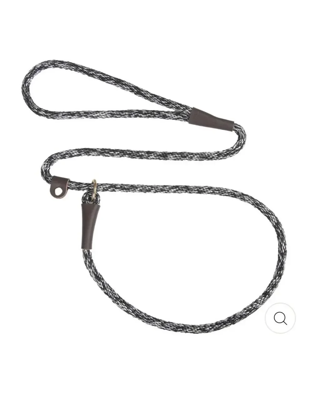 (RGB1) Mendota Pet Small Slip Dog Leash 1/2in x 6ft No-Pull Lead Salt & Pepper